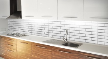 ПЛИТКА ПВХ ОБЛИЦОВОЧНАЯ ПАНЕЛЬ КУХНЯ 3D КИРПИЧ 04