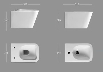 VELDMAN БЕЗОБЕДКА УНИТАЗ + СИДЕНЬЕ ДЛЯ БИДЕ SLIM IMPERIA