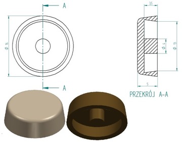 Заглушки для анкерных дюбелей, крышек рамы 16 02-100