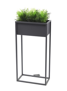 Kwietnik Metalowy Stojak 80x40 szary skrzynka LOFT