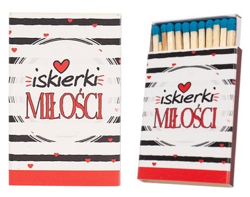 Zapałki ozdobne Iskierki Miłości ślub wesele G54