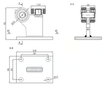 50x50X2,5 ДЕРЖАТЕЛИ ДЛЯ ВОРОТ РОЛИКИ ДЛЯ РАЗДВИЖНЫХ ВОРОТ