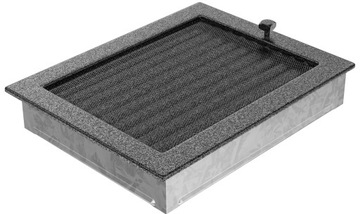 Kratka kominkowa czarno-srebrna 22x30 z żaluzją