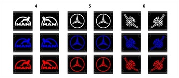 Именная табличка LOGO LED 16x16 2шт + БЕСПЛАТНО