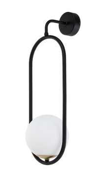 Lampa kinkiet loft czarny szkło kula IGON 1729 J