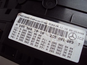 MERCEDES C-CLASS W205 2.2CDI СЧЕТЧИК A2059001018