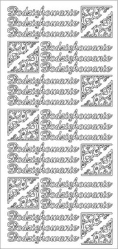 STICKERSY Naklejki Napis Podziękowanie Narożniki