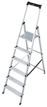 2x Drabina rozstawna aluminiowa wolnostojąca 6 stopnie 3,25m Solidy KRAUSE