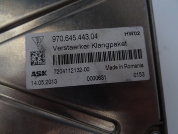 Wzmacniacz Audio ASK 97064544304 Panamera Lift 13^