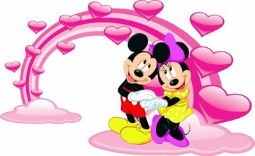 Naklejka ścienna Tęcza Myszka Minnie i Miki