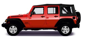 Jeep Wrangler 58 cm x 4,5 cm naklejka duża 2 szt.