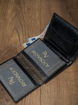 Skórzany portfel męski z systemem RFID Protect Rovicky