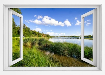 Fototapeta Flizelinowa 3D Okno Krajobraz kr-184-o