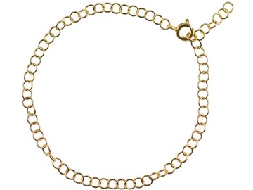 VERSIL bransoleta złocona łańcuszek 25 cm SREBRO