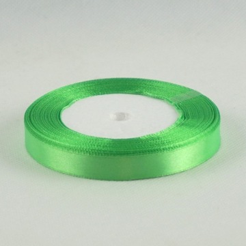 Taśma atłasowa 12mm/32m ZIELONA