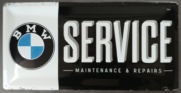 Жестяной постер 25х50см BMW Service ретро-подарок