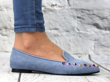 БАЛЕТКИ ЖЕНСКИЕ LORDSY ЗАМШЕВЫЕ ТУФЛИ JETS размер 37