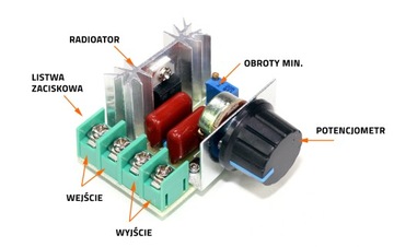 REGULATOR OBROTÓW SILNIKA MOCY NAPIĘCIA 230V 2000W