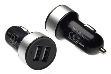 Zasilacz samochodowy ładowarka 5V 2xUSB 2100mA