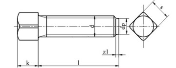 Зажимной винт стойки токарного станка Imak M12x60 DIN 479