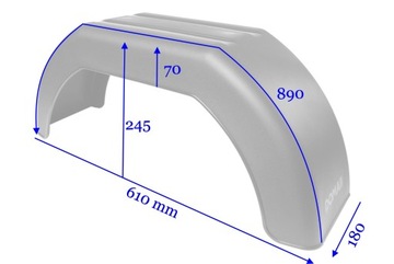 Крыло одинарное прицепа 10 12 13 DOMAR 18/61