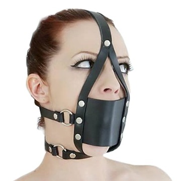 UPRZĄŻ Z MASKĄ NA USTA i Kulkowym Kneblem BDSM