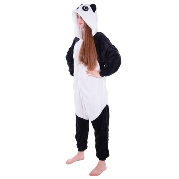 PANDA PIŻAMA Kigurumi Onesie Kombinezon Przebranie Kostium S 146-154 cm