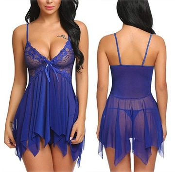 СИНЯЯ ФУТБОЛКА С РАЗРЕЗАМИ НОЧНАЯ РУБАШКА