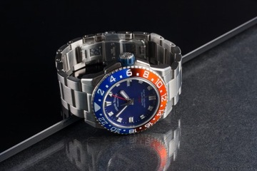 ARMAND NICOLET GMT JS9-44 АВТОМАТИЧЕСКИЙ НОВЫЙ 44ММ/КОМПЛЕКТ.