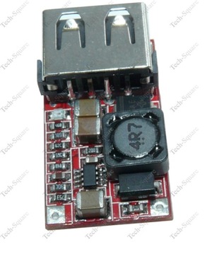 Модуль преобразователя 6-21В - USB 5В 3А автомобильный 12В