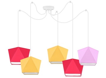 LAMPA WISZĄCA SUFITOWA ŻYRANDOL LOFT ABAŻUR PAJĄK