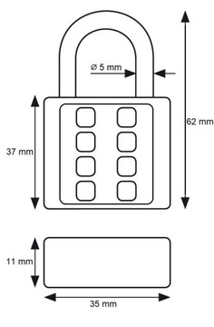 КОМБИНИРОВАННЫЙ ЗАМОК С КОДОМ ДЛЯ СПОРТИВНОГО ЧЕМОДАНА ДЛЯ БАГАЖНОГО ЧЕМОДАНА, КНОПКА