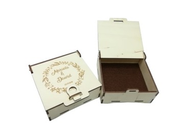 drewniane pudełko na pendrive pamięć usb + Grawer
