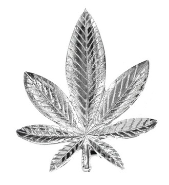 Pierścionek liść marihuany rasta reggae