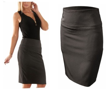 OŁÓWKOWA CZARNA SPÓDNICA r 42