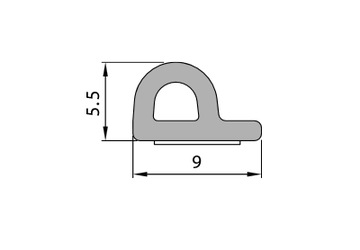УПЛОТНИТЕЛЬ ДЛЯ ОКОН И ДВЕРЕЙ 100м профиль П КОРИЧНЕВЫЙ