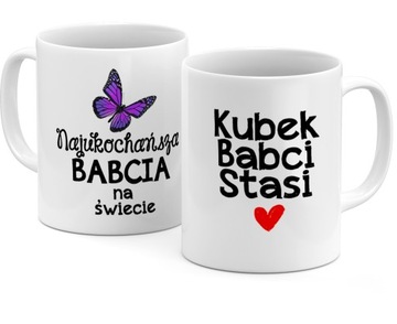 KUBEK DLA DZIEŃ BABCI DZIADKA Z IMIENIEM