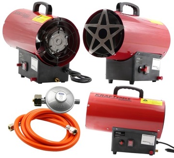 NAGRZEWNICA GAZOWA 20KW DMUCHAWA REDUKTOR+WĄŻ GAZOWY K&D PROFESIONAL