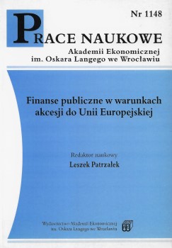 FINANSE PUBLICZNE w WARUNKACH AKCESJI PATRZAŁEK