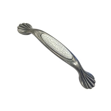 STYLIZOWANY Uchwyt Meblowy KOS STARE SREBRO 96mm