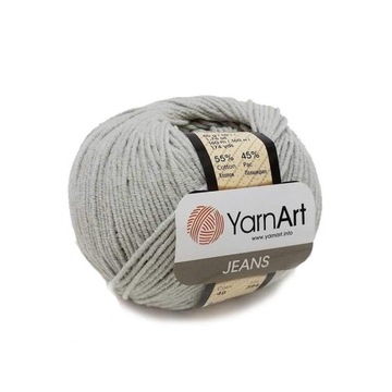 Włóczka YarnArt JEANS 50g/160m c.49 jasny szary