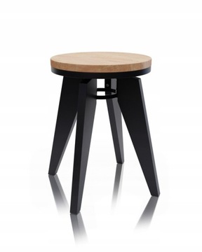 Nowoczesny Taboret kuchenny NEPTUN Lite Drewno
