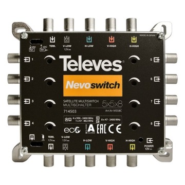 Телевизионные мультипереключатели Nevoswitch 5x5x8, арт. 714503