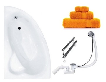 WANNA NAROŻNA BESCO NATALIA 150x100 SYFON NOGI