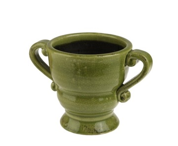 WAZONIK ceramiczny 'green' HAND MADE stylowy RETRO