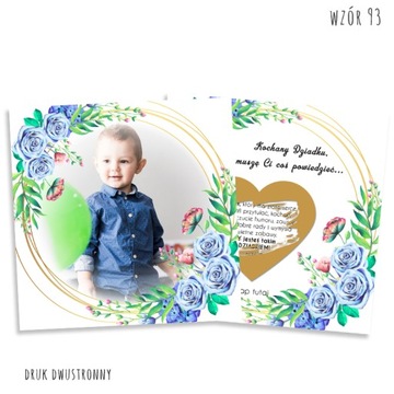 KARTKA ZDRAPKA ZE ZDJĘCIEM DZIEŃ BABCI DZIADKA