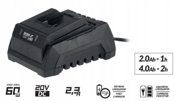 Зарядное устройство DEDRA 2.0 4,0 Ач 18 В SAS+ DED7038 LI-Ion