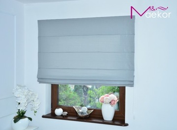 СЕРЫЕ РИМСКИЕ ШТОРЫ С БЛЕСКАМИ С СЕРЕБРЯНОЙ НИТЬЮ