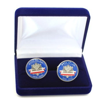 Запонки «100 лет полиции» в футляре