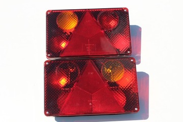 LAMPY TYŁ TRÓJKĄT LAWETA PRZYCZEPA NACZEPA 2 SZT
